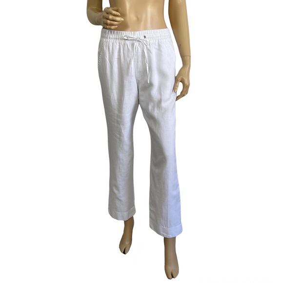Simple Pants - 5/$35📦 Simple NYC White Straight Leg Linen Pants Small